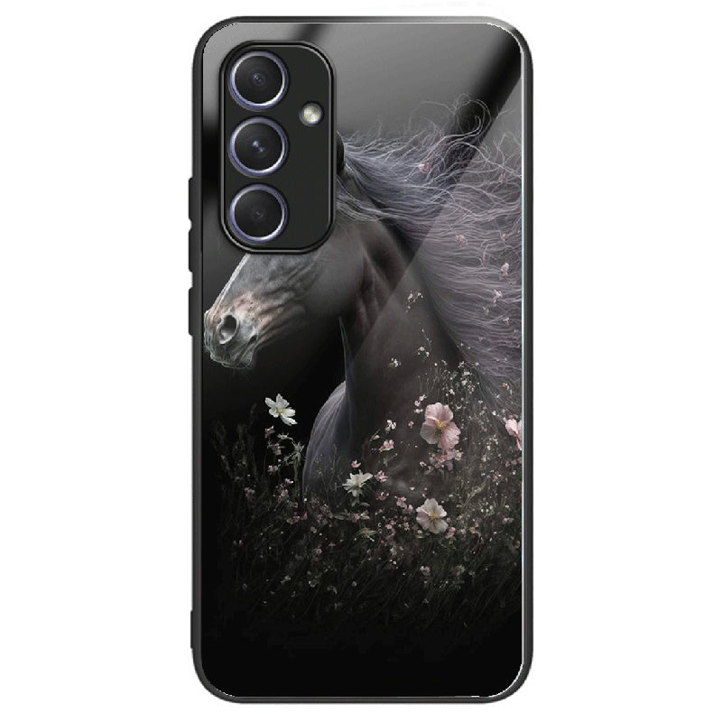 For Samsung Galaxy A34 5G Case Colorful Pattern Tempered Glass Protective Phone Cover For Samsung Galaxy A34 5G Case Colorful Pattern Tempered Glass Protective Phone Cover